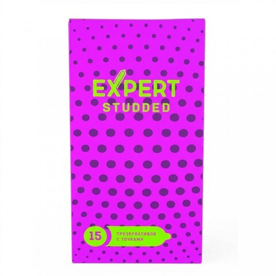Презервативы EXPERT Studded, облегающие, точечные, 15 шт