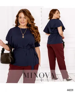 Блуза 2253-темно-синий Minova