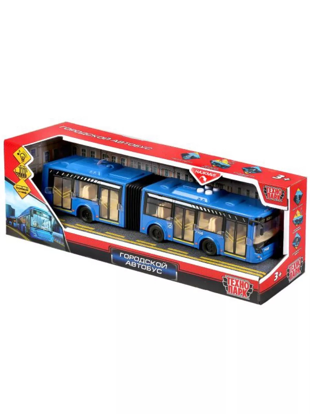 Игрушечный транспорт Автобус детский звук свет 32,5 см