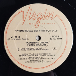Винтажная виниловая пластинка LP Tangerine Dream Force Majeure (USA 1981)