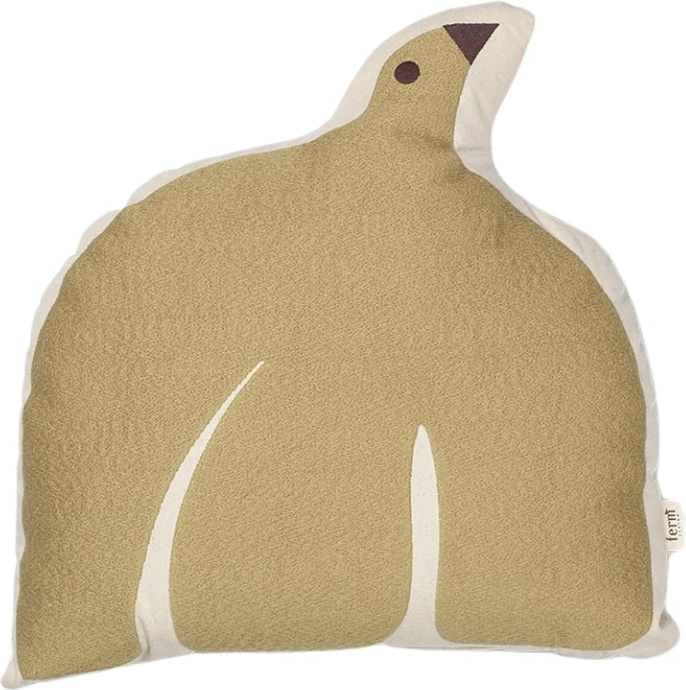 Декоративная подушка Ferm Living, Swif Bird, 32 48 см, хлопок, жёлтая