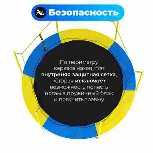 Батут с сеткой и с баскетбольным кольцом, диаметр 5 фт