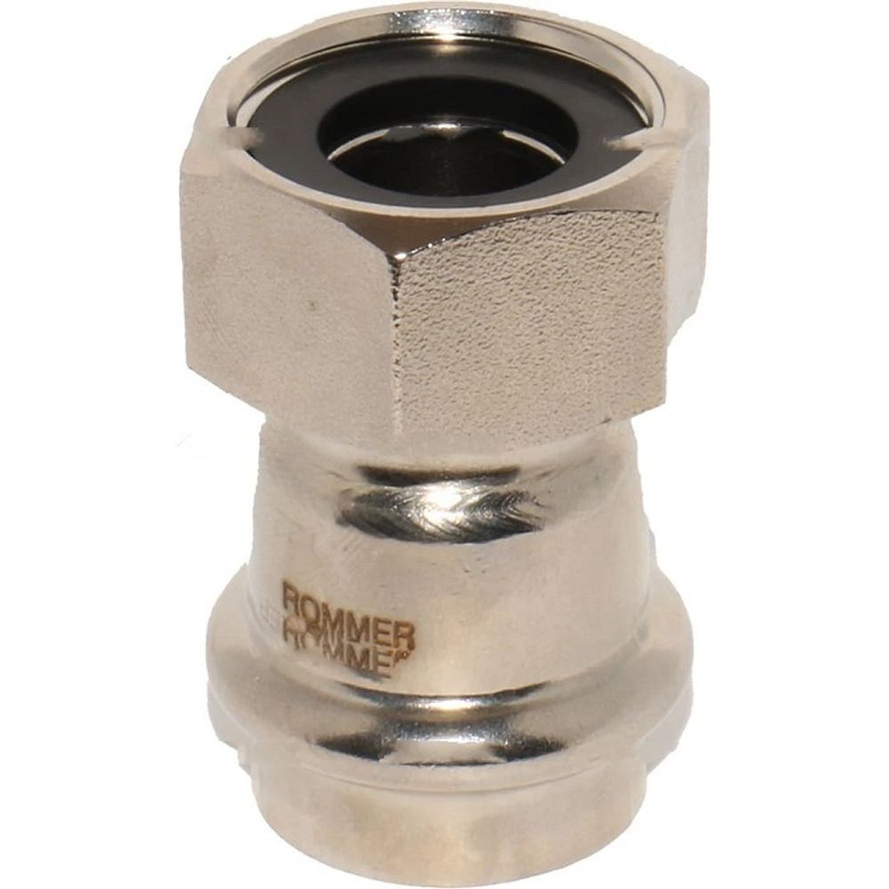 Муфта пресс Rommer 22x3/4&quot; с накидной гайкой из нержавеющей стали (RSS-0026-002234)