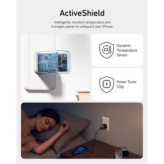 Сетевое зарядное устройство Anker 521 Charger Nano Pro (A2038L11) Black