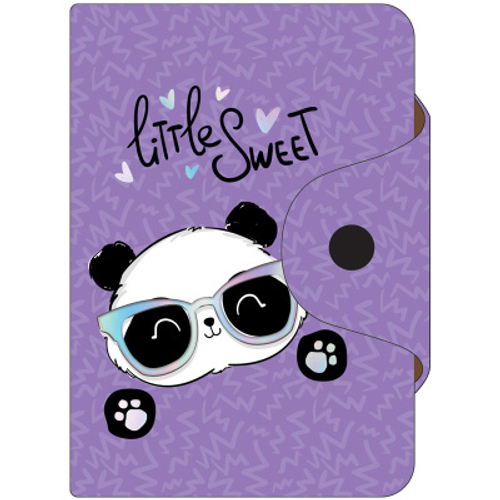 Визитница карманная OfficeSpace "Sweet Panda", 10 карманов, 75*110мм, ПВХ
