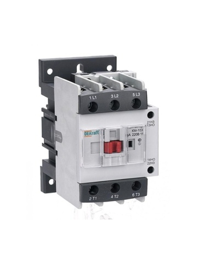 Контактор КМ-103 65А кат. 220В AC 1НО+1НЗ AC-3 DEKraft 22138DEK