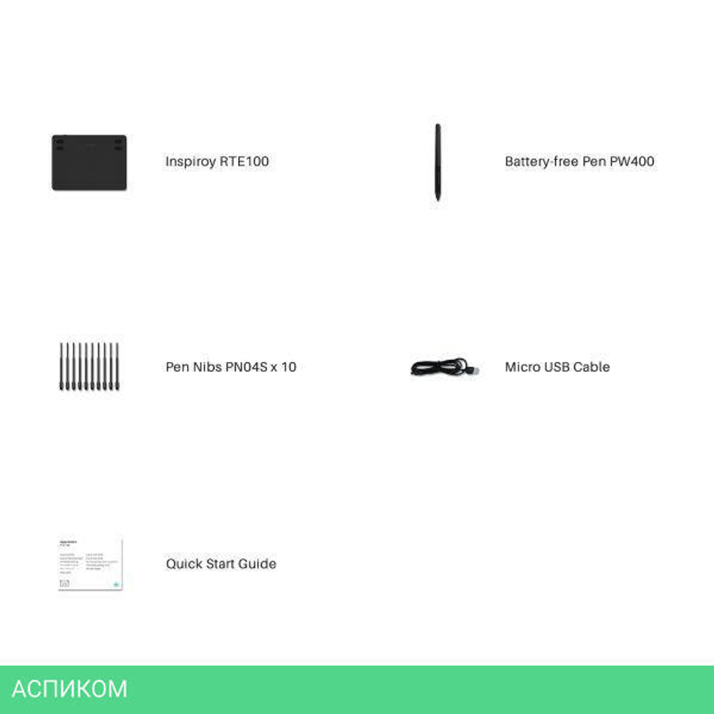 Графический планшет Huion RTE-100 Black