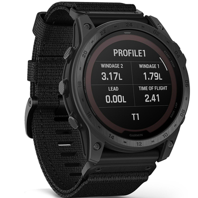 Смарт-часы GARMIN TACTIX 7 PRO Ballistics, Solar, с текстильным ремешком, черный, 010-02704-21
