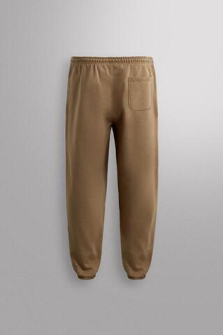 ZARA БРЮКИ-ДЖОГГЕРЫ КЛАССИЧЕСКОГО КРОЯ, РЫЖЕВАТО-КОРИЧНЕВЫЙ