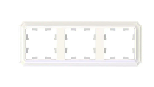 ATLASDESIGN ANTIQUE 3-постовая РАМКА, универсальная, ЖЕМЧУГ