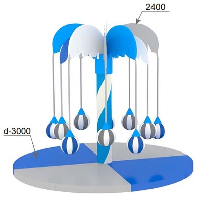 Детская механическая карусель "Пальма"