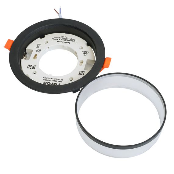 Светильник встраиваемый Feron DL700 потолочный GX70 черный круг 51094