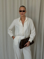 Бомбер LINEN beige