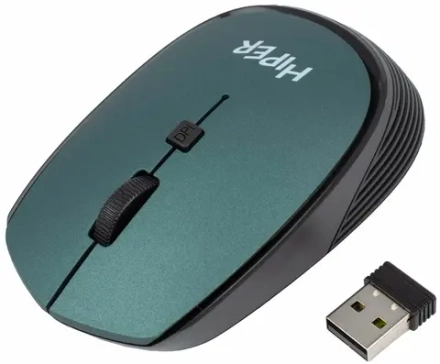 Мышь беспроводная HIPER HOMW-084 зелёная