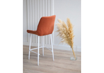 Барный стул Woodville Челси 360 терракотовый (zd 432), белый np, ножки белые