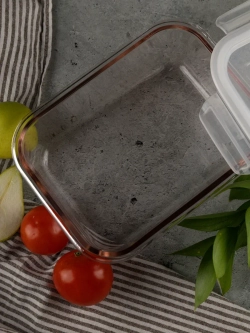 Контейнеры для еды стеклянные, 2 шт, 620 мл., 1030 мл