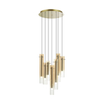 5061/32LB PENDANT ODL24 455 золотой/янтарный/металл/стекло Люстра каскадная LED 7*4W 3000K SHINY