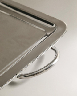 Zara Home Поднос из нержавеющей стали, 25.5 см