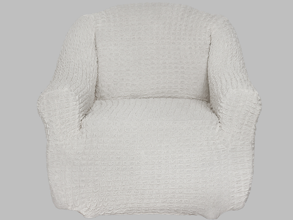 Чехол на кресло без оборки Модерн, цвет Слоновая кость