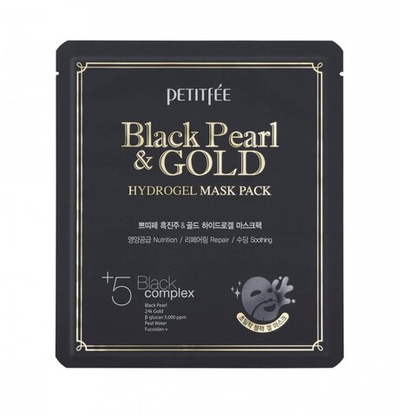 [PETITFEE] Гидрогелевая маска для лица ЖЕМЧУГ/ЗОЛОТО Black Pearl & Gold Hydrogel Mask Pack