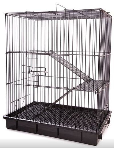 Клетка для грызунов "Чистый котик" черный AT01 (55,5*37*64,5 см)