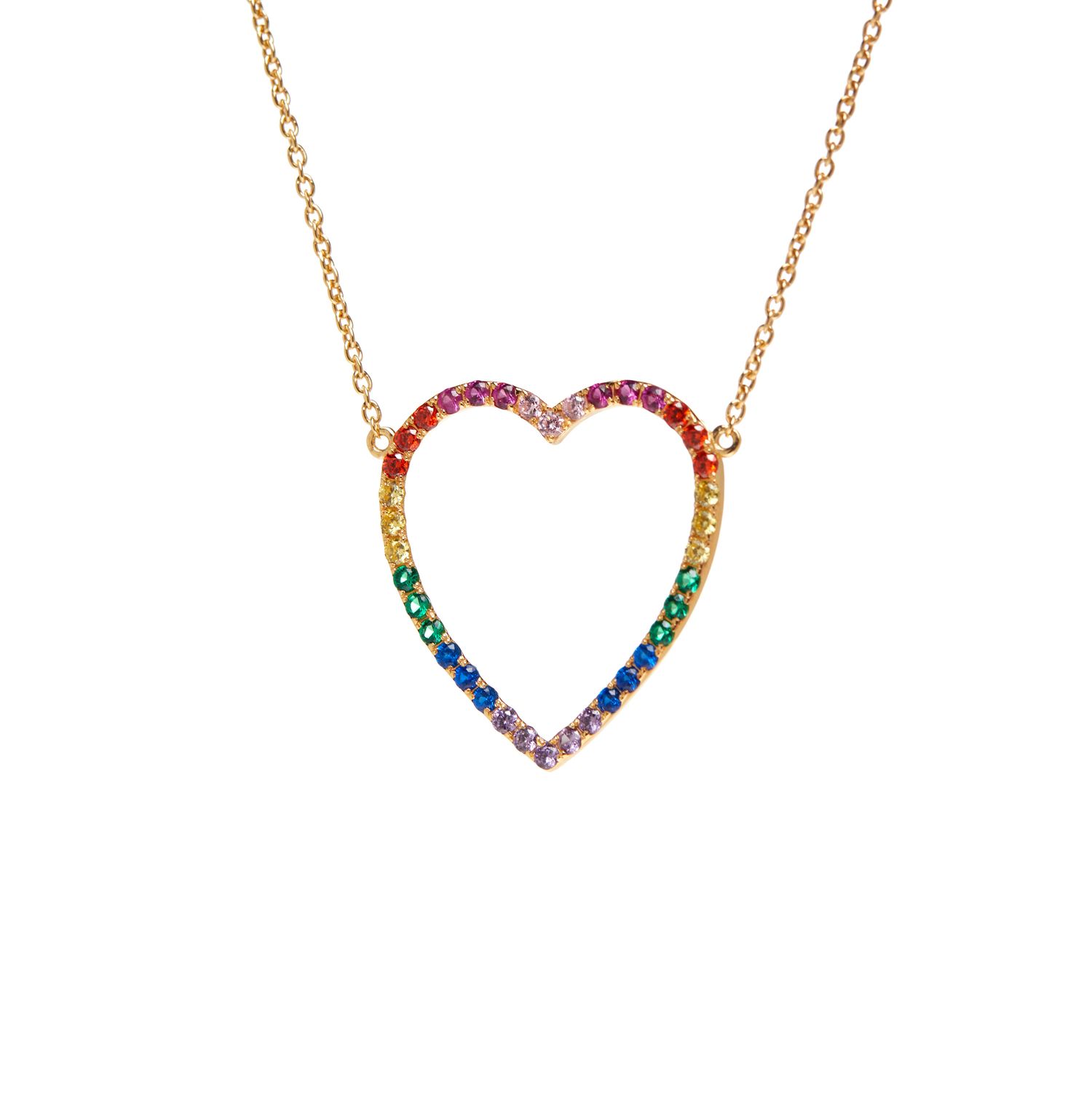 Колье Gold Heart Necklaces - Multi