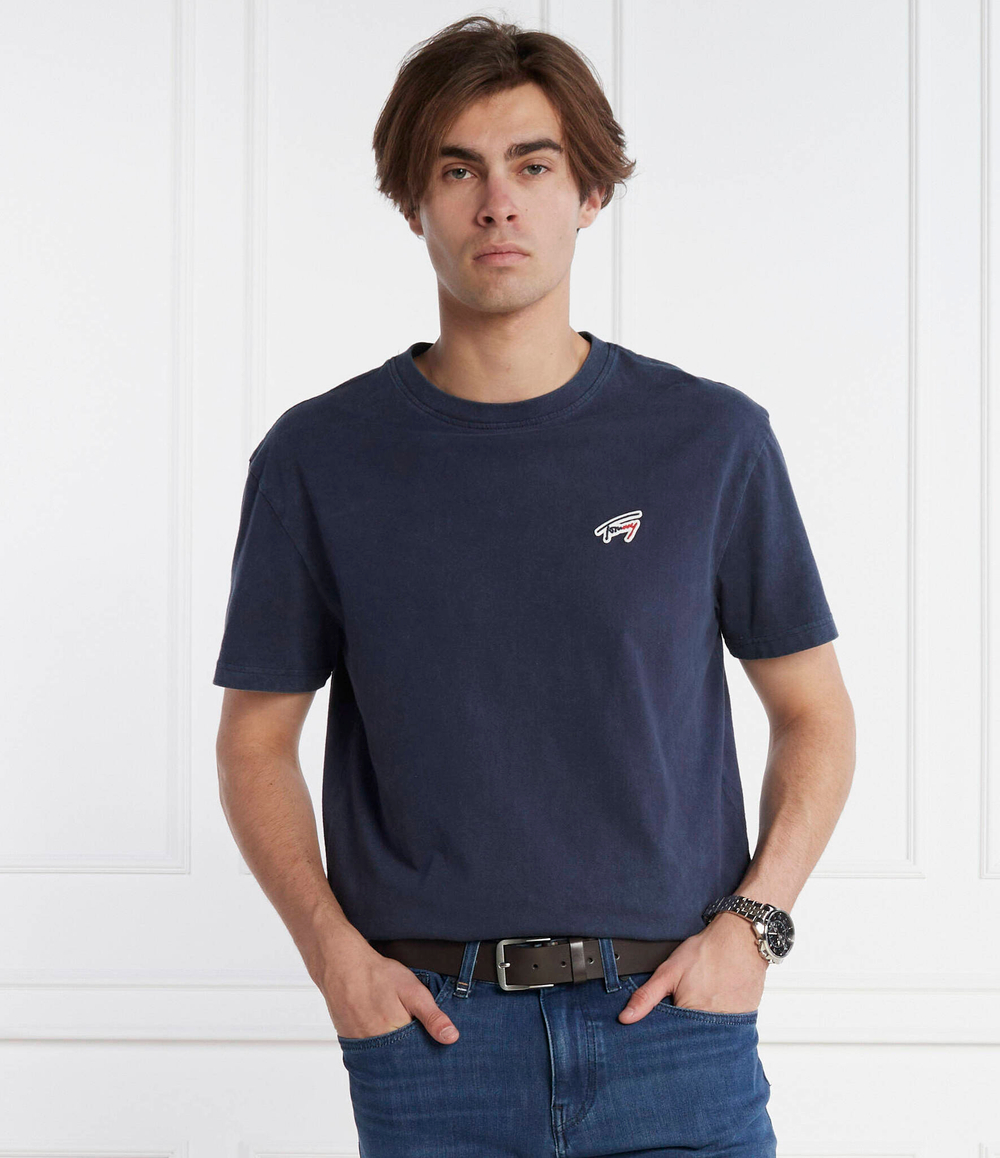 Футболка WASHED SIGNATURE Tommy Jeans - темно-синий(DM0DM17910)