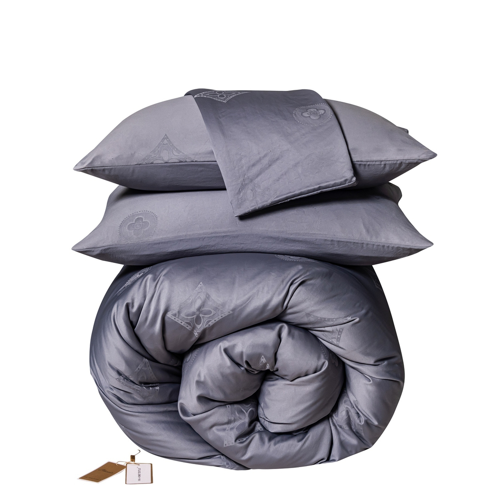 Комплект постельного белья Сатин Жаккард на резинке GCR011