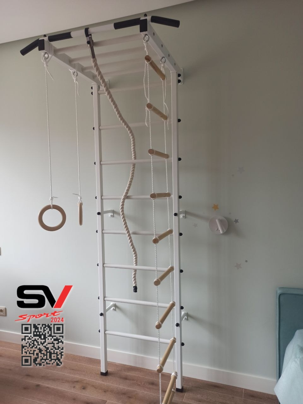 Монтаж шведской стенки Sv Sport в пеноблочные, газоблочные стены