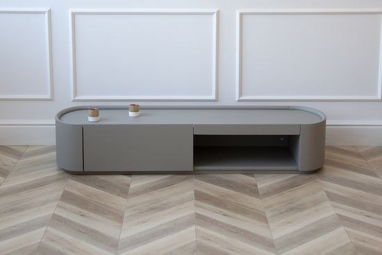 Тумба Lagom под ТВ 1 ящик 1 полка ширина 140 см (серый)