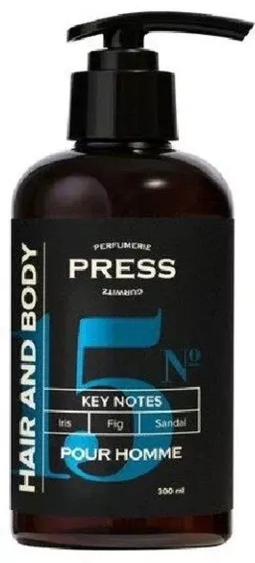Мужской шампунь-гель 2 в 1 для волос и тела  № 15 Iris, Fig, Sandal PRESS PGPRM1501
