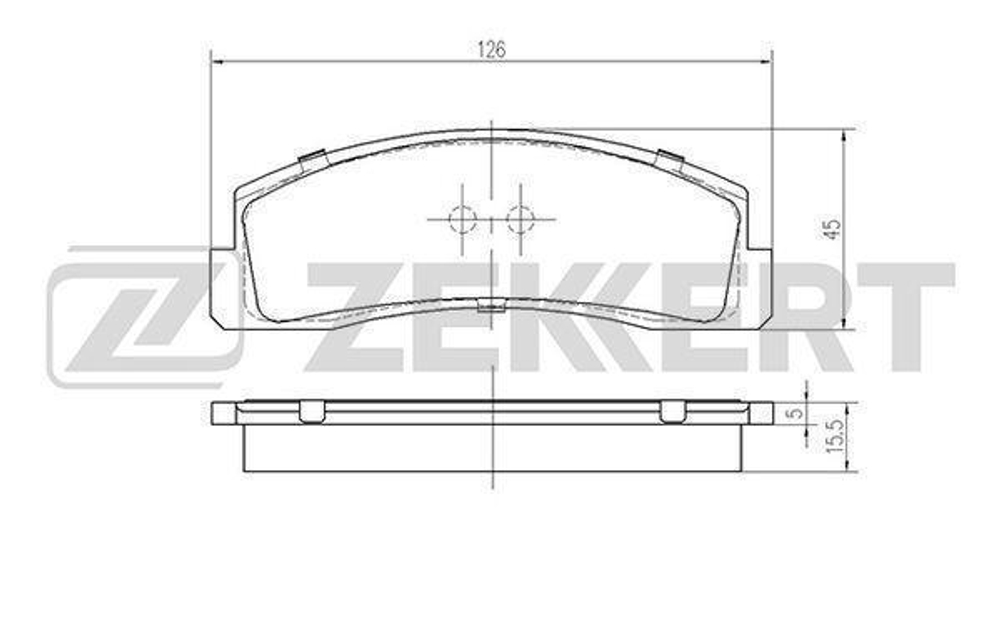 Колодки тормозные передние для ВАЗ 2121, 21214, Niva Chevrolet, Niva Legend, Niva Urban Zekkert
