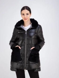 Пальто кожаное из натуральной кожи