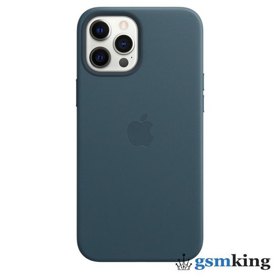 Leather Case with MagSafe iPhone 12 Pro Max Baltic Blue «Балтийский синий»