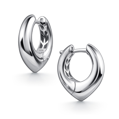 Серьги-кольца из серебра spike