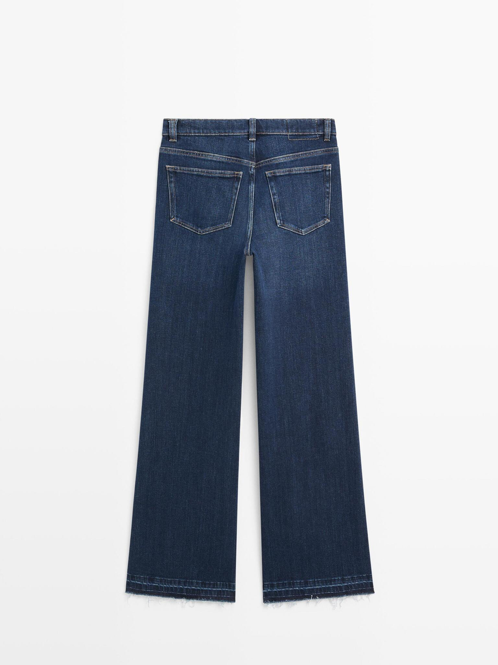 Massimo Dutti Джинсы клеш со средней посадкой, темно-синий