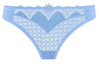 Трусы-стринги Valeria с вышивкой (Размер: 44) (Цвет: голубой)