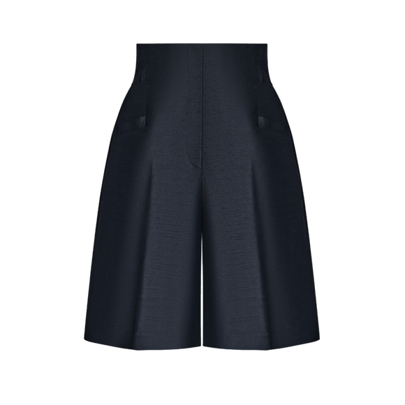 Бермуды с завышенной талией из шелка Дюпион