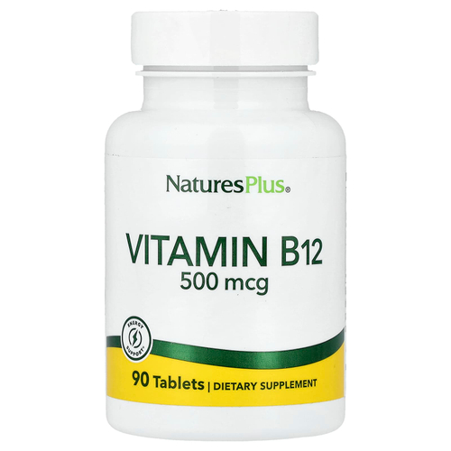 NaturesPlus, Витамин B12, 500 мкг, 90 таблеток
