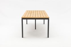 Lyon 280, стол антрацит/натуральный, алюминий/тик