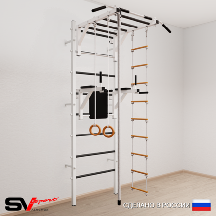 Шведская стенка Sv Sport 523 (Турник рукоход/Брусья/Канат/Кольца/Лестница)