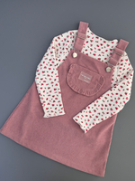 Сарафан из вельвета, цвет розовый/пудровый