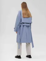 Плащ FOS Средней длины Женский Голубой