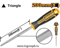 Напильник треугольный 200 мм INGCO HSTF088P INDUSTRIAL