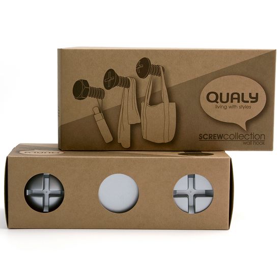 Набор вешалок screw, серый, 3 шт.