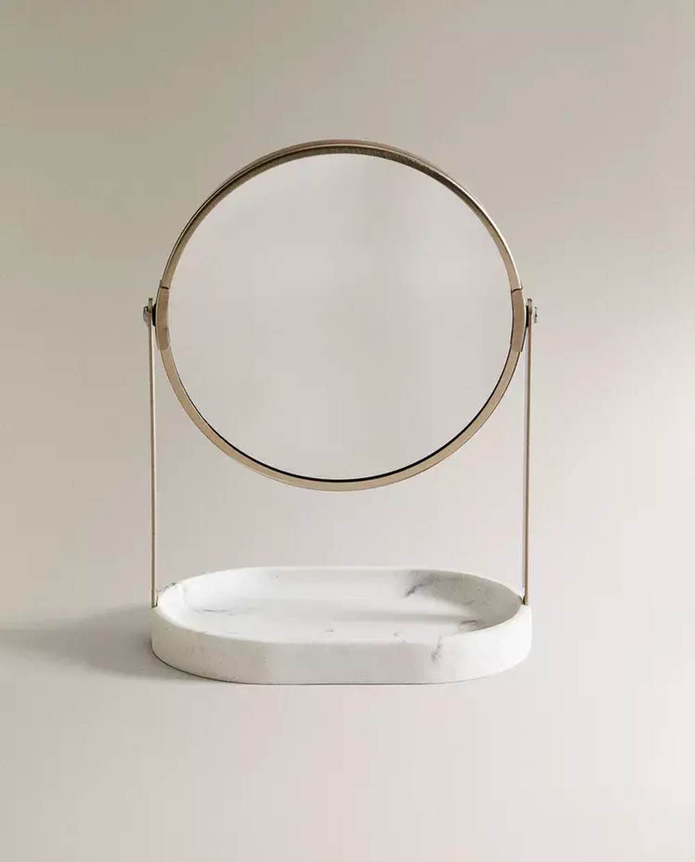 ZARA HOME ЗЕРКАЛО ДЛЯ ВАННОЙ С МРАМОРНЫМ УЗОРОМ, СЕРЫЙ