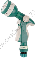 RACO 437C, 8 режимов, курок спереди, с соединителем 1/2″, пластиковый с TPR, поливочный пистолет (4255-55/437C)