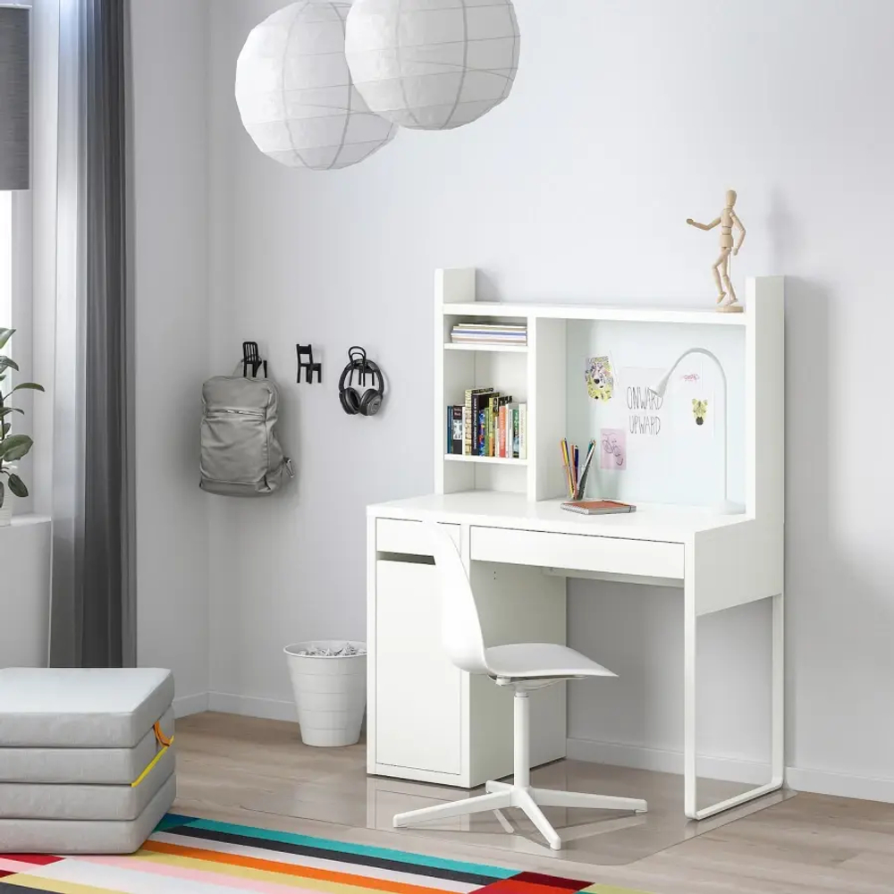 Письменный стол - IKEA MICKE, 105х50 см, белый, МИККЕ ИКЕА