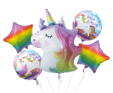 Набор шаров (30''/76 см) Радужный, 5 шт. в уп.