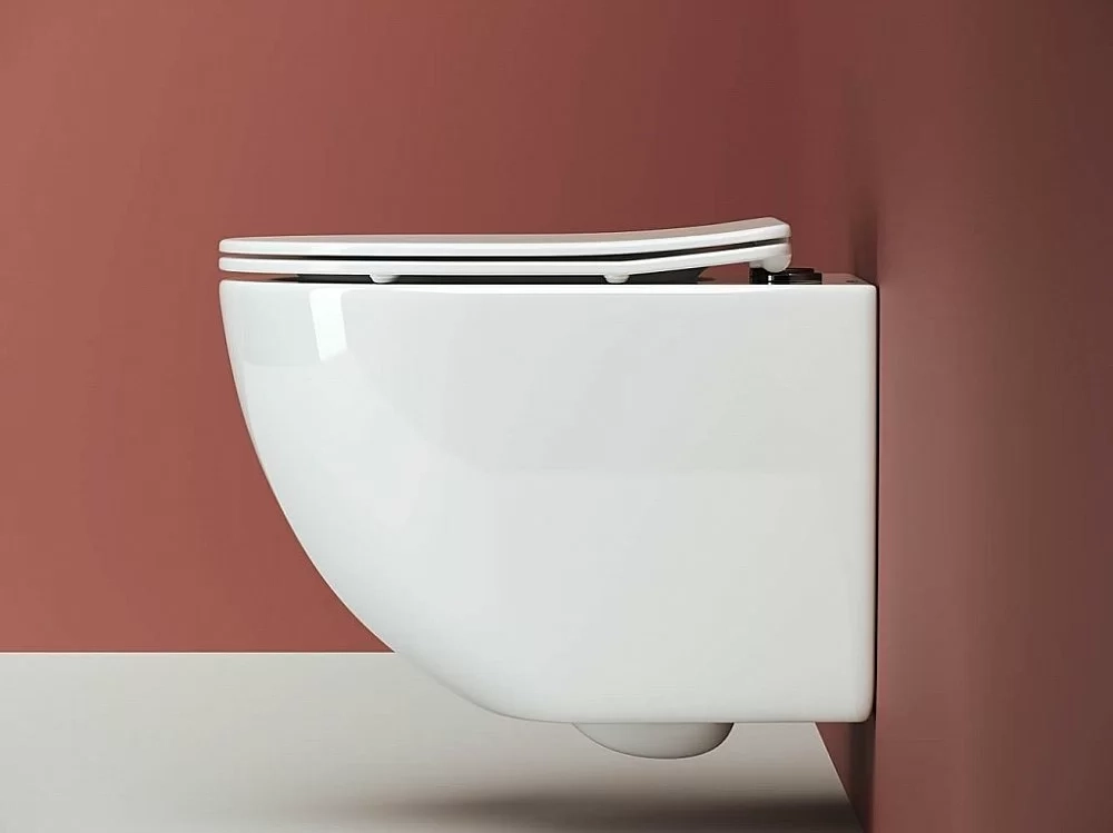Унитаз подвесной Ceramica Nova Forma Rimless CN3009_1002CH безободковый, с крышкой микролифт, с инсталляцией и кнопкой хром